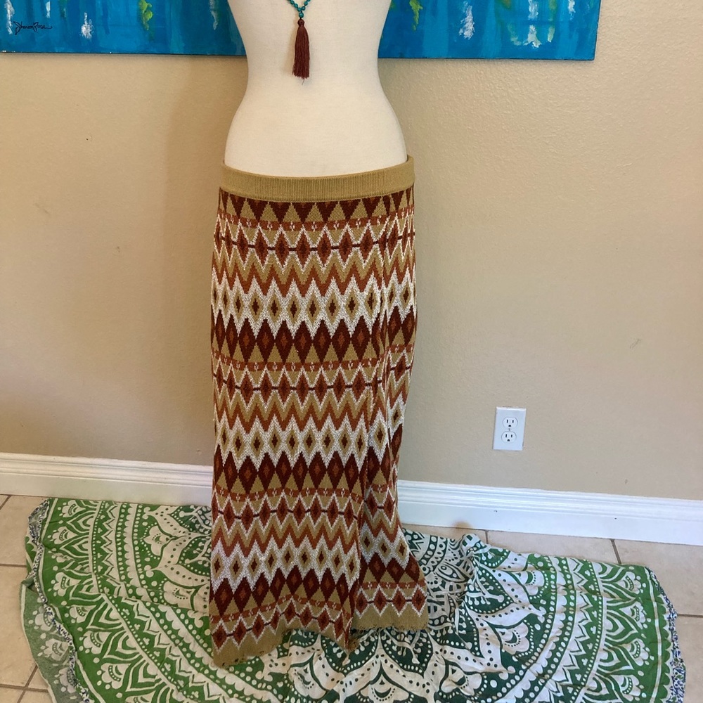 Maxi skirt, knit free people boho hippie maxi